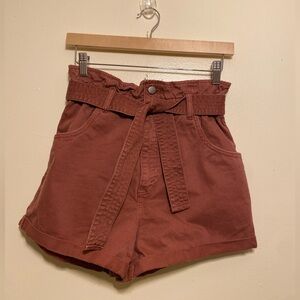 Abercrombie & Fitch High-Waisted Rust Shorts. Size S